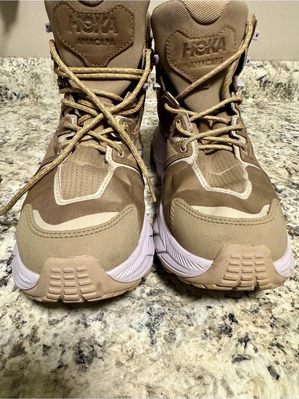 Hoka Brown and Yellow Trail Sneaker - Picture 4 of 7